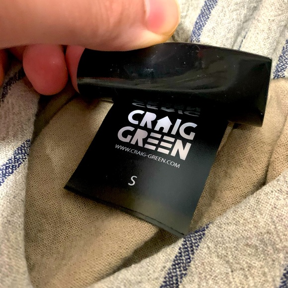 Craig Green V-Neck Striped Short Sleeve Top - Picture 6 of 9